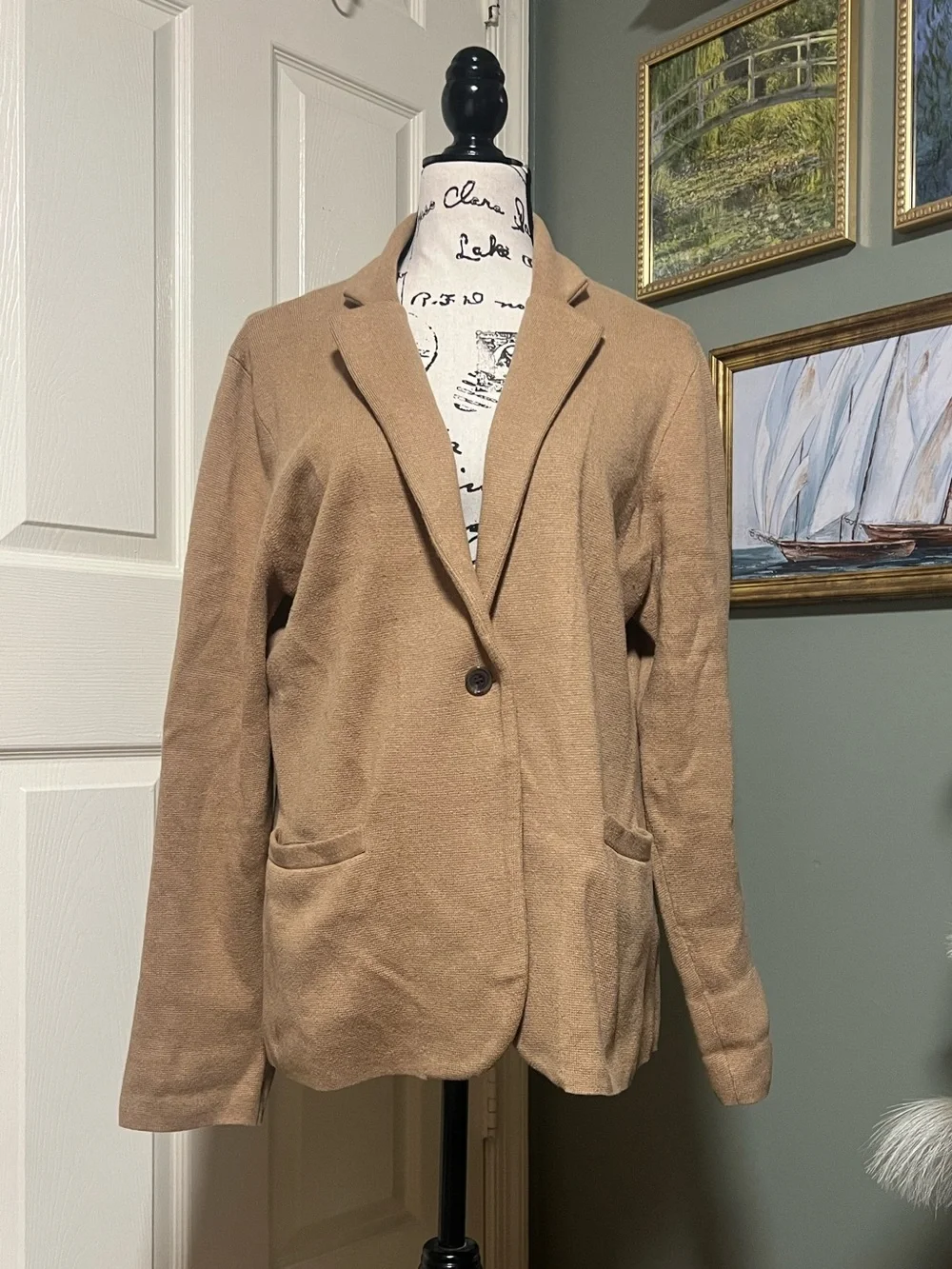 Preppy J. Crew Factory Schoolboy Sweater Blazer Size XL 100% Cotton